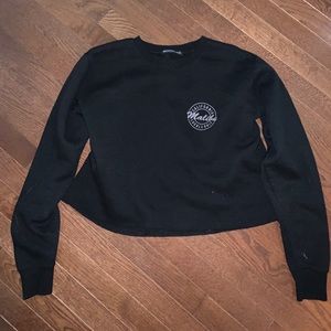 brandy melville black crop sweatshirt